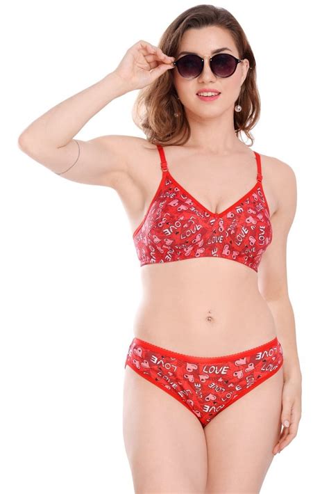 Pure Cotton Printed Fancy Lingerie Bra And Panty Set At Rs Set In New Delhi