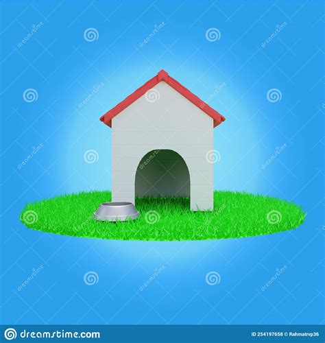 3d Rendering Of A Dog House Stock Photo Illustration Of Space Small