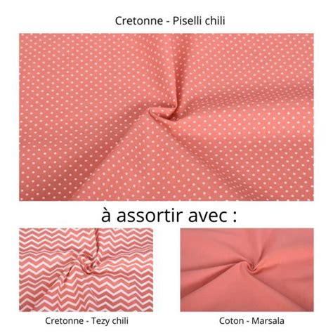 Cheval Blanc Tissus Tissu Cretonne Au Metre Piselli Chili Piselli