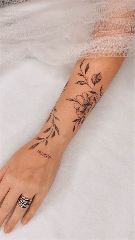 Floral Wrist Tattoo Flower Wrist Tattoo Wrist Tattoo Designs Feminine