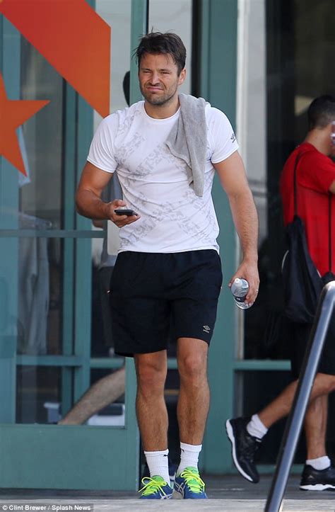 Mark Wright is spotted leaving a sweaty workout in LA | Daily Mail Online