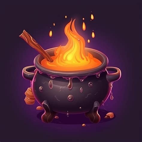 Premium Ai Image Witch Cauldron