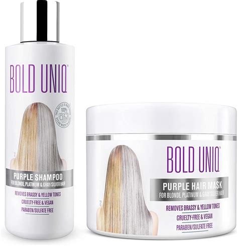 Bold Uniq Purple Hair Mask For Blonde Platinum And Silver Hair 200 Ml