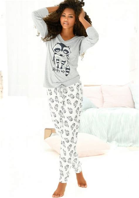 Vivance Dreams Pyjama Mit Tierprint Online Kaufen Otto