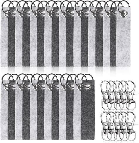 ZIOYA 40 Stück Filz Schlüsselanhänger 13x3cm Schlüsselanhänger