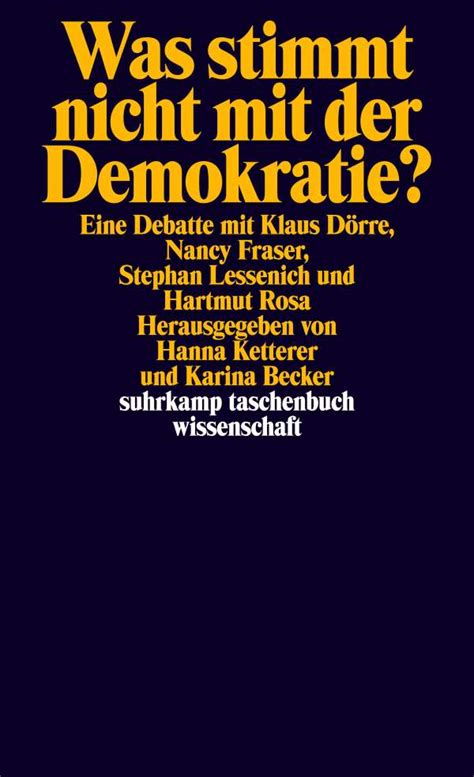 Was Stimmt Nicht Mit Der Demokratie Klaus D Rre Buch Jpc