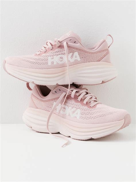 Free People Hoka Bondi 8 Sneakers in Pink | Lyst