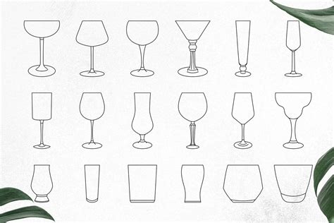 Set Of Drink Glasses Graphic By Digidreams · Creative Fabrica