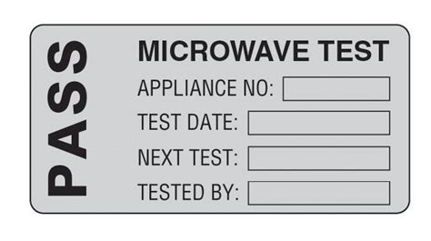 Microwave PASS Label PAT Testing Stickers