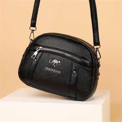 Moda Mulheres De Couro Macio Bolsa De Ombro Sacos Crossbody Casuais