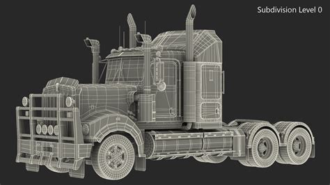 Vintage semi-truck rigged transport truck 3D model - TurboSquid 1496515