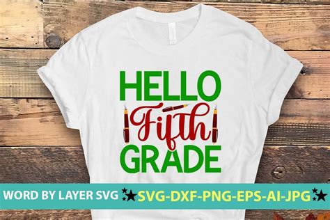 Hello Fifth Grade Svg Cut File Graphic By NzGraphic Creative Fabrica