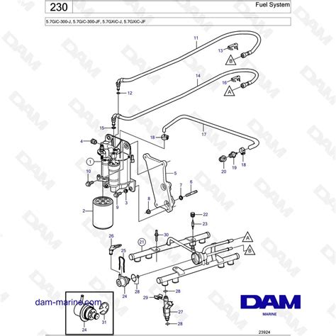 Spare Parts And Exploded Views For Volvo Penta 5 7L GXI