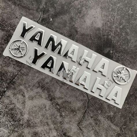 Silver Motorcycle Fuel Gas Tank Emblem Decal Bike Badge Stickers For Fork Yamaha Ebay