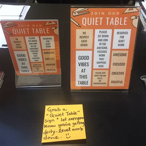 It's a Good Idea to Have a “Quiet Table” in a Coworking Space