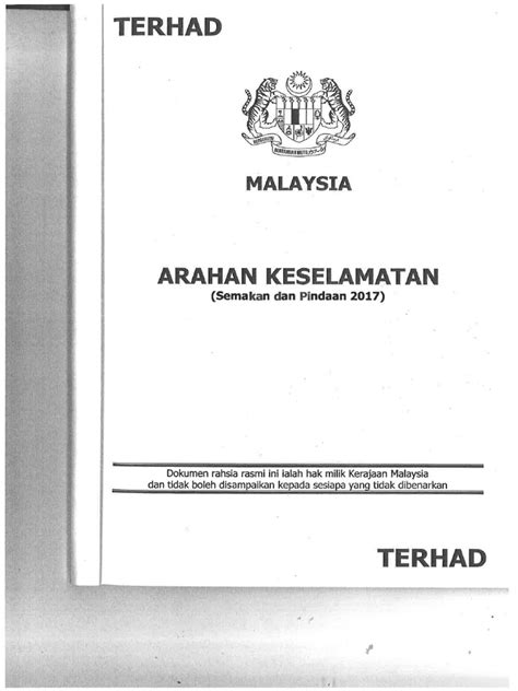 Arahan Keselamatan Pindaan 2017 Pdf