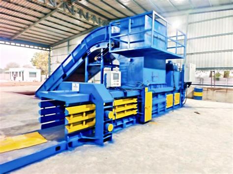 60 90 Ton Mild Steel Waste Paper Horizontal Baling Press Machine At Rs