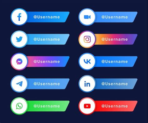 Premium Vector Modern Social Media Icons Logos Or Network Platform