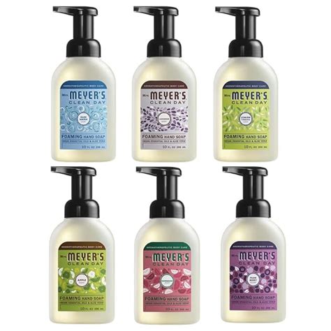 Mrs Meyers Clean Day Foaming Hand Soap 10 Oz Variety Pack Of 6 Scents Lemon