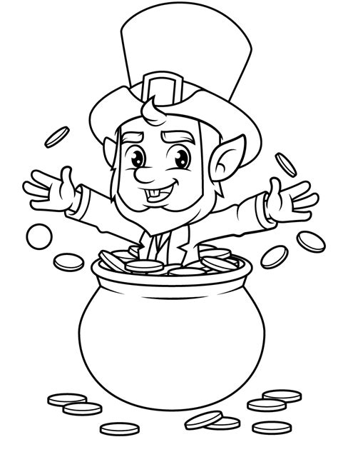 Leprechaun Coloring Page Printable