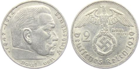 Drittes Reich Reichsmark F Hindenburg Ss Ma Shops