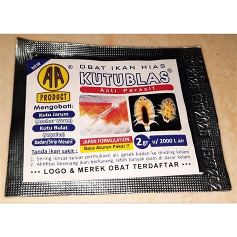 Jual Obat Ikan Kutublas Akari Gram Alufoil Anti Parasit Kutu