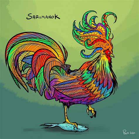 Sarimanok Digital Lineart Coloring, 42% OFF