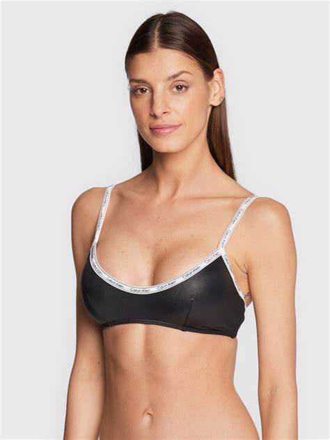 Calvin Klein Swimwear Bikini Oberteil KW0KW01946 Schwarz Modivo De