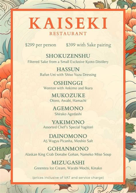 Japanese Kaiseki menu poster template | Premium Editable Template ...