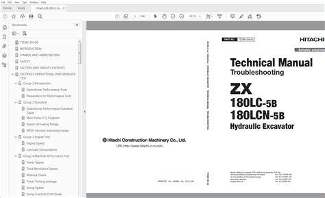 Hitachi Zx Lc B Lcn B Excavator Operational Principle