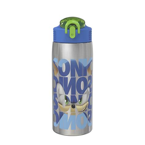 Zak Designs Sonic The Hedgehog Water Bottle For Travel And At Home