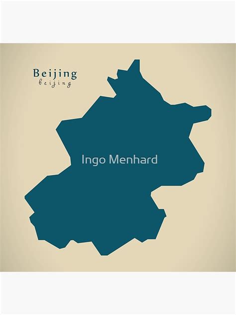 "Modern Map - Beijing province map China CN" Poster by ingomenhard ...