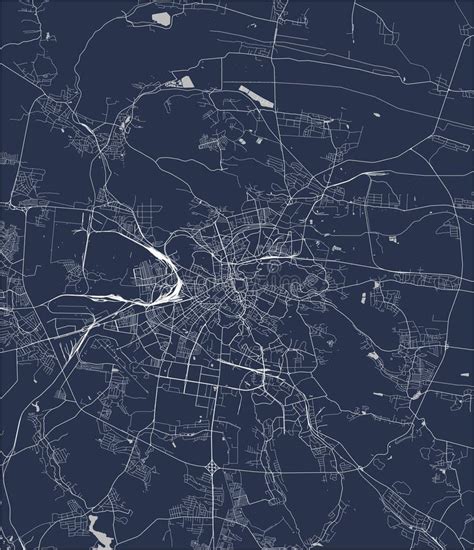 Map of the City of Lviv, Lviv Oblast, Ukraine Stock Illustration ...