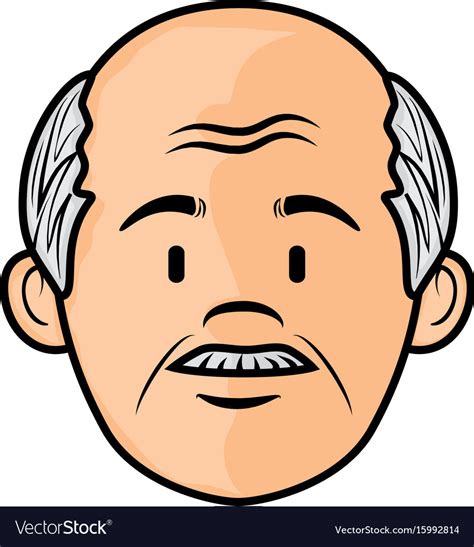 Cartoon old man icon Royalty Free Vector Image