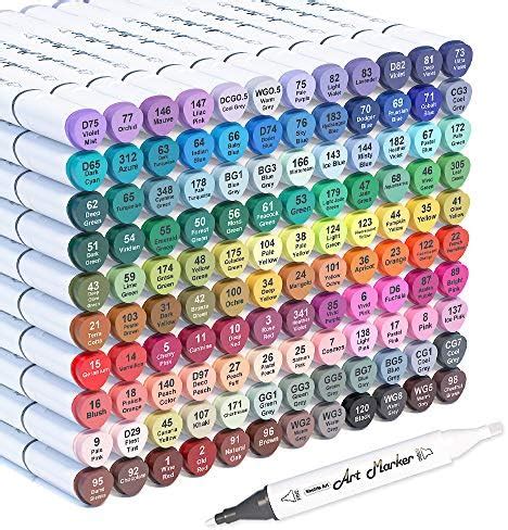 Amazon.com : Shuttle Art 121 Colors Dual Tip Alcohol Based Art Markers ...