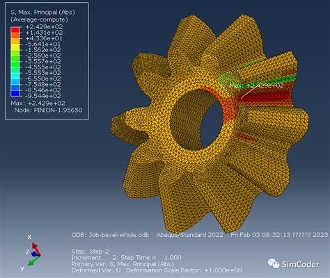 Abaqus：标准锥齿轮齿根应力校核hypermesh通用传动控制 仿真秀干货文章