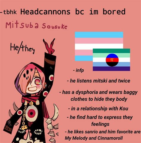 I Have The Headcannon That Mitsuba Is Trans Gay And Polyamorous