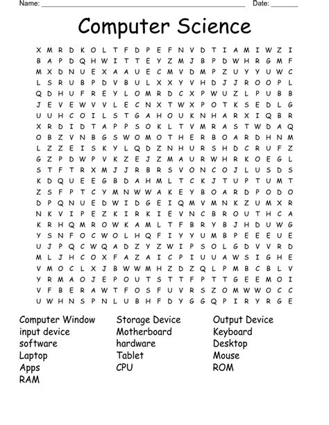 Computer Science Word Search Wordmint