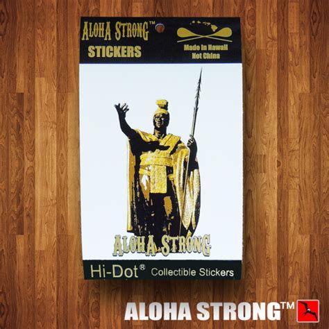 Aloha Strong King Kamehameha Sticker