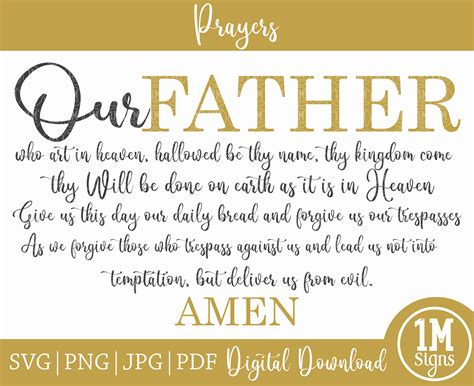 Our Father Prayer SVG