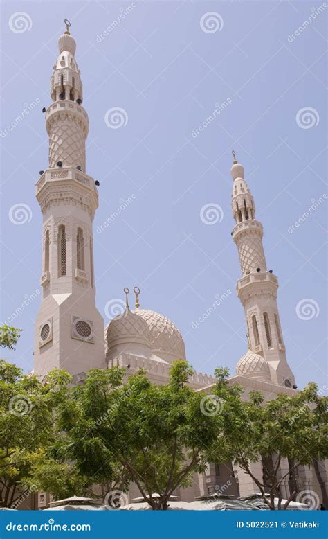 Grand Mosque Dubai stock image. Image of minaret, dubai - 5022521