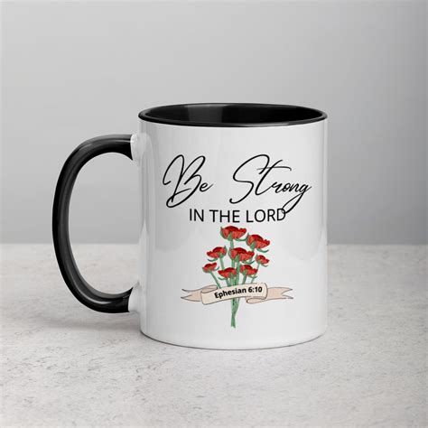 Bible Verse Mug Proverbs 6 10 Be Strong In The Lord Encouragement