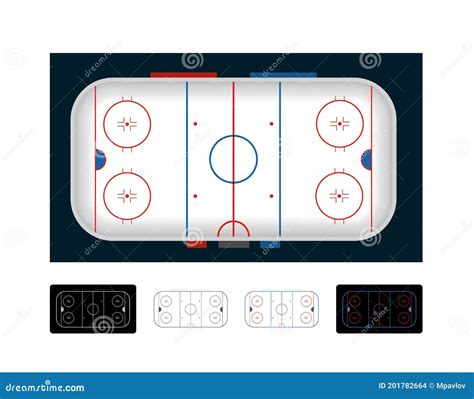 Campo De Hockey Sobre Hielo Del Estadio De Hockey Sobre Hielo Ajuste