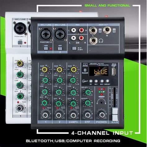 Professionelle Digitale DJ Mixer Konsole 4 Kanal Audiomixer Mit USB