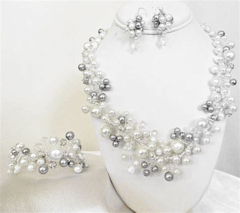 Wire Wrapped Pearl Wedding Necklace Bridal Jewelry 2269586 Weddbook