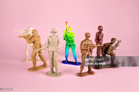 Multicolored Toy Soldiers Representing Diversity And Gay People In The