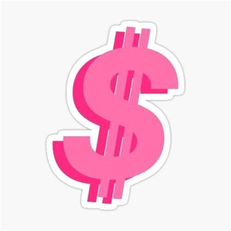 Preppy Pink Money Sticker For Sale By Riley1025 Money Stickers