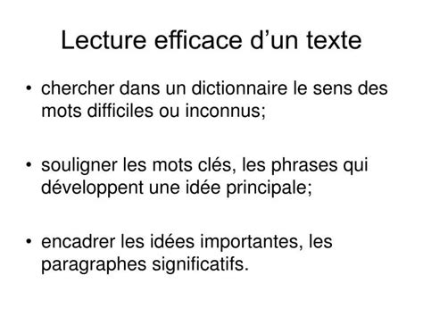 PPT Lecture Efficace Dun Texte PowerPoint Presentation Free