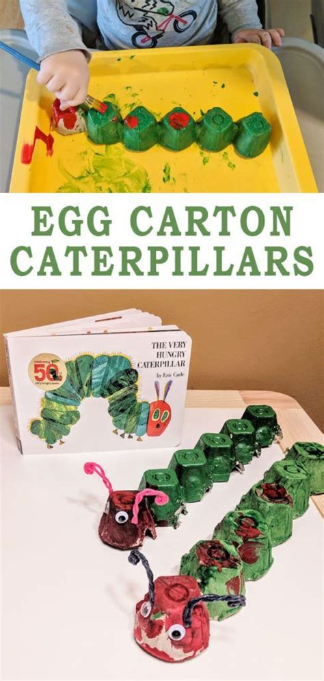 Egg Carton Caterpillars Raising Hooks Toddler Activities Hungry