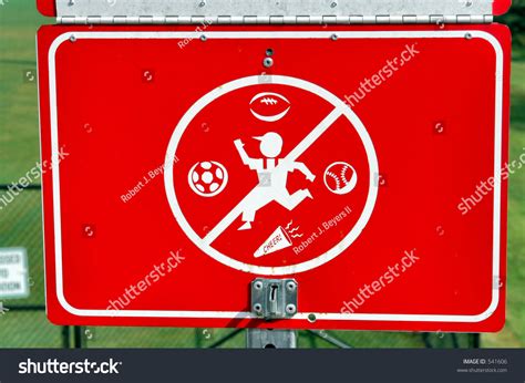 No Playing Sign Stock Photo 541606 : Shutterstock